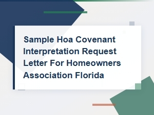 Florida Hoa Covenant Interpretation Request Letter